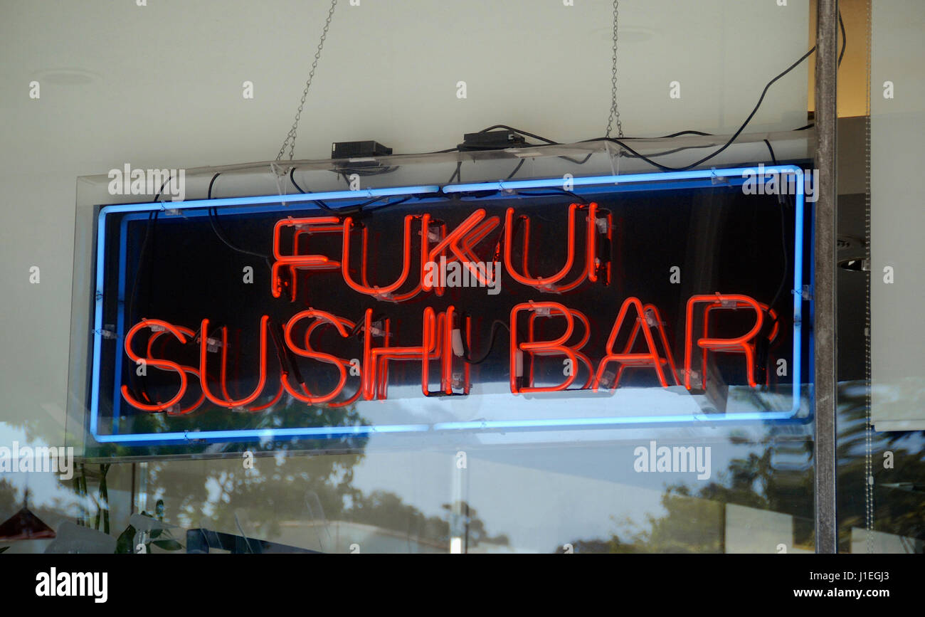 Fukui-Sushi-Bar auf Lincoln Blvd, Santa Monica, Kalifornien, USA Stockfoto