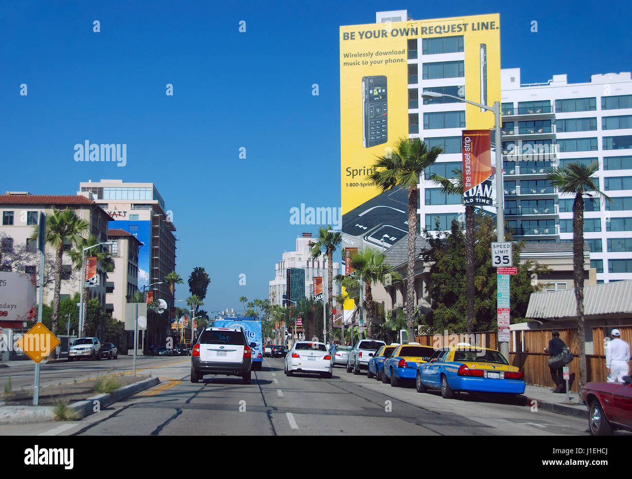 Sunset Boulevard, West Hollywood, Los Angeles, Kalifornien, USA Stockfoto
