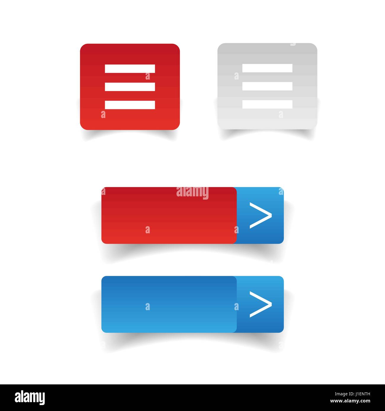 Web-Schaltflächen legen Sie Vektor Stock Vektor