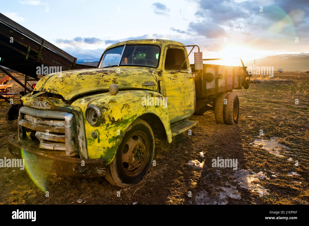 Vintage GMC Truck. Stockfoto