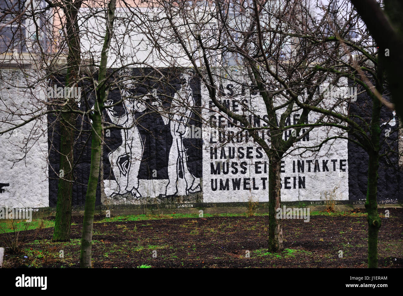 Berlin, Berliner Sehenswürdigkeiten, Wand, hellen, kalten Krieges, bunte, farbenfrohe Malerei, Farben, Farben, Ost-Berlin, ehemalige Division, deutsche Geschichte, Deutschland, Stockfoto