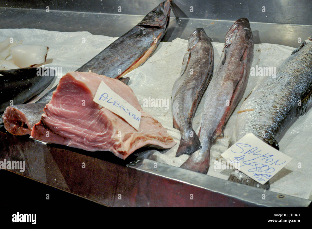 Congrio Fisch am Fischmarkt Stockfoto