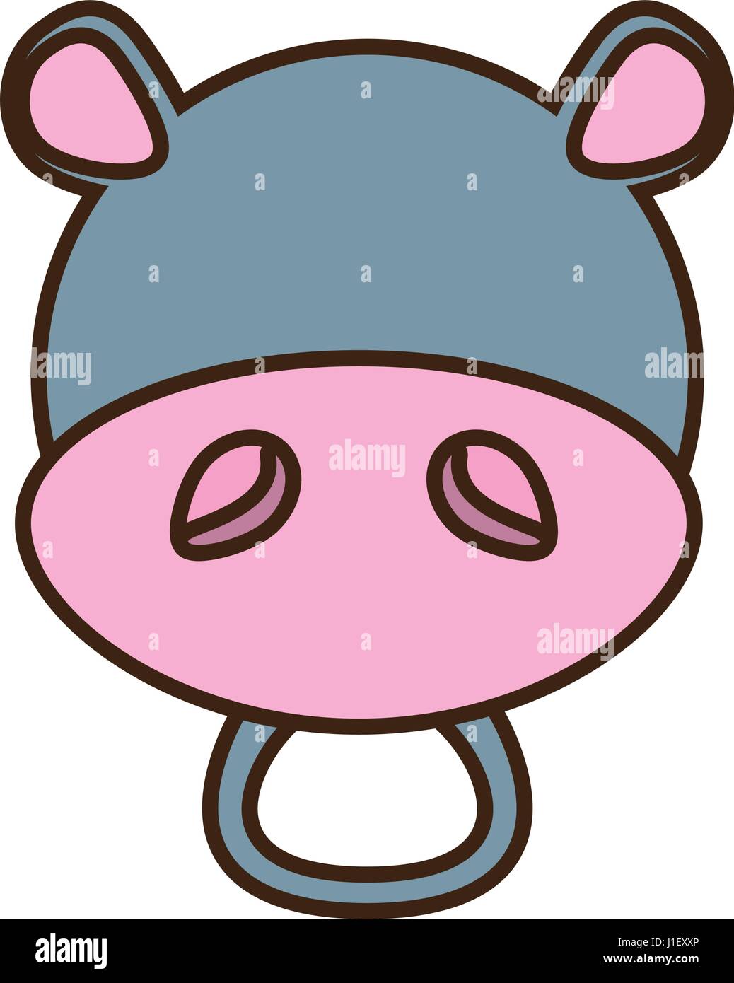 Gesicht Nilpferd Cartoon Tiere Stock Vektorgrafik Alamy