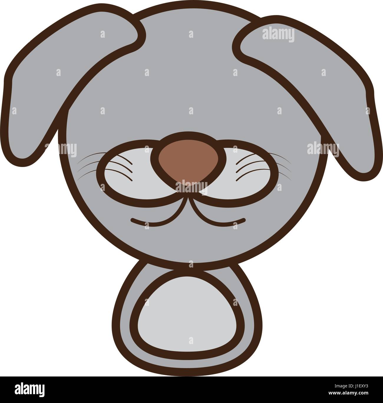 Cartoon Vector Illustration Einer Bulldogge Gesicht 2 Stock Vektorgrafik Alamy