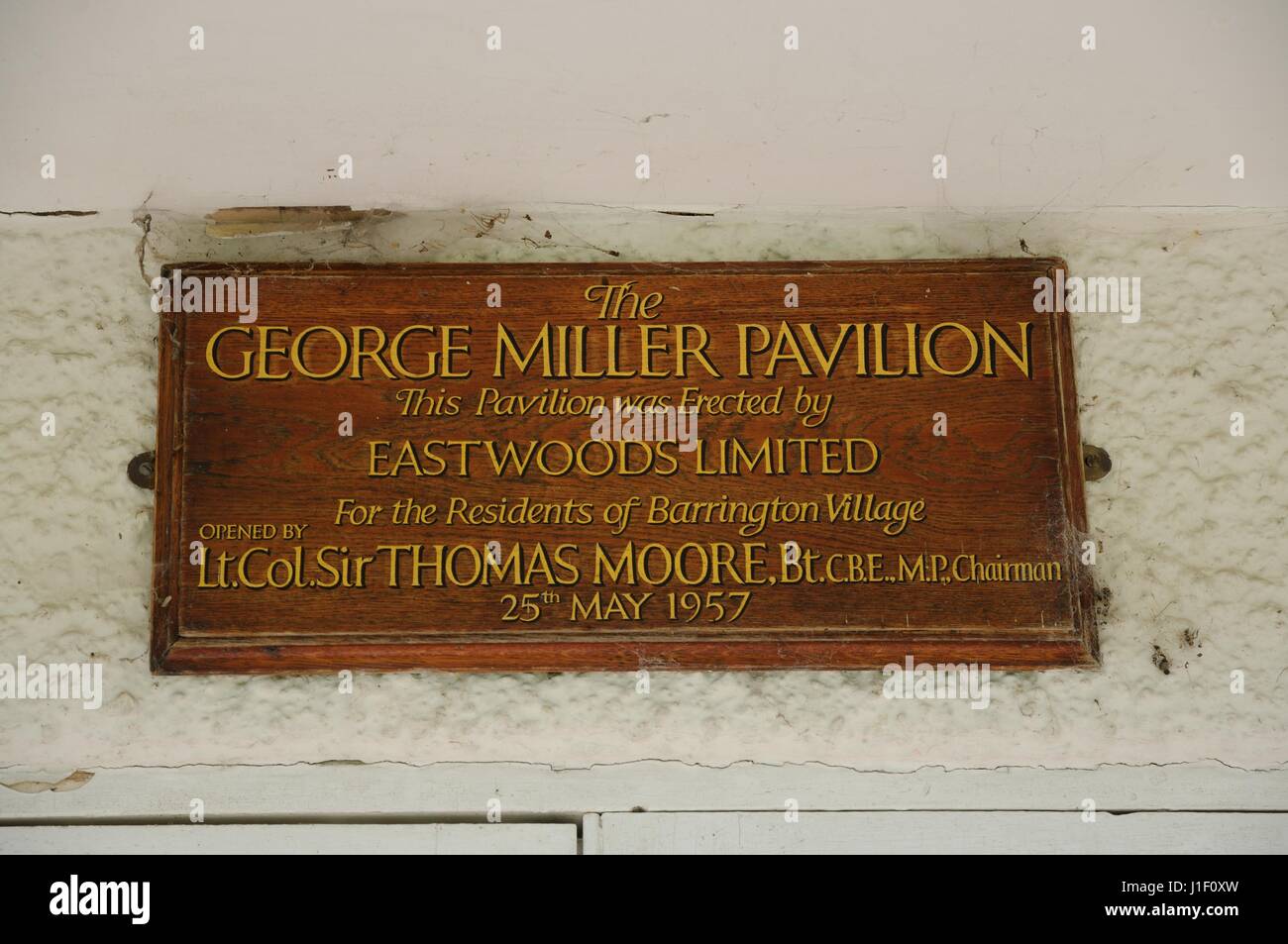 George Miller Pavillon, Barrington, Cambridgeshire, errichtet von Eastwoods Limited für die Bewohner des Dorfes Barrington Stockfoto