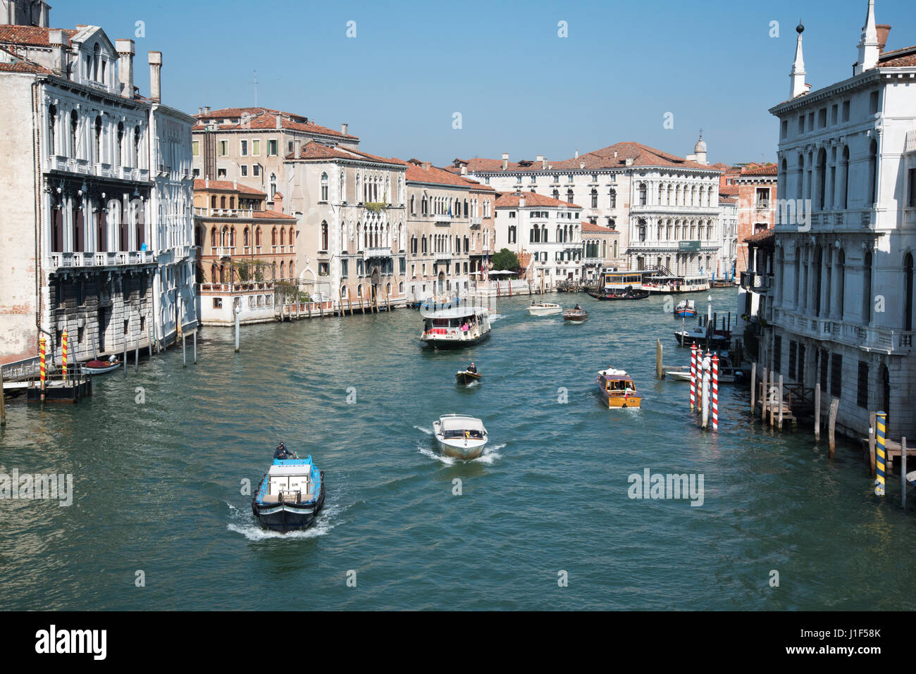 Canal Grande Venedig vom Ponte Dell Accademia Stockfoto