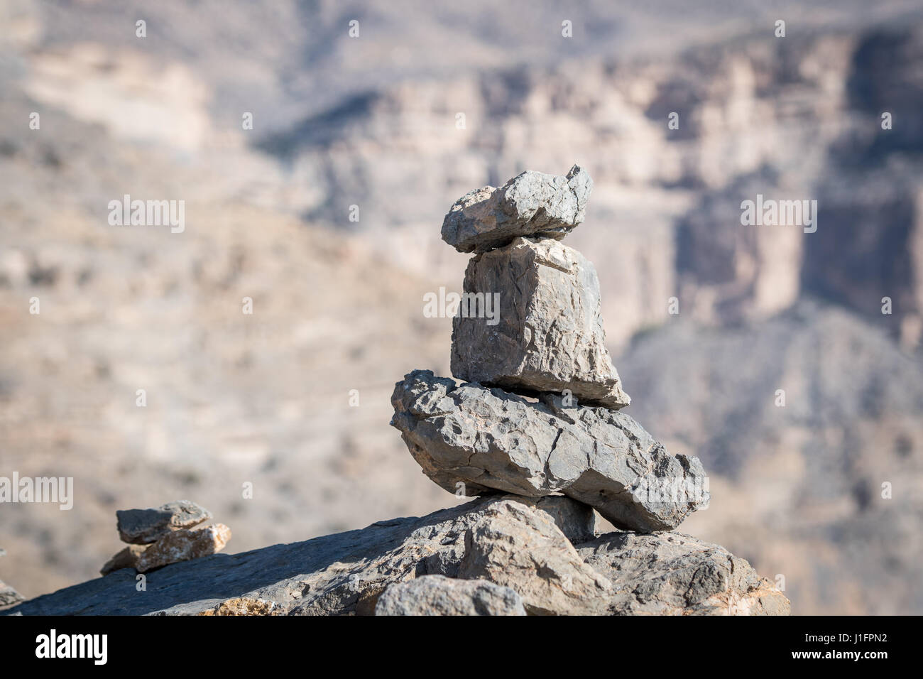 Oman; Stack-Felsen am Jebel Shams Stockfoto