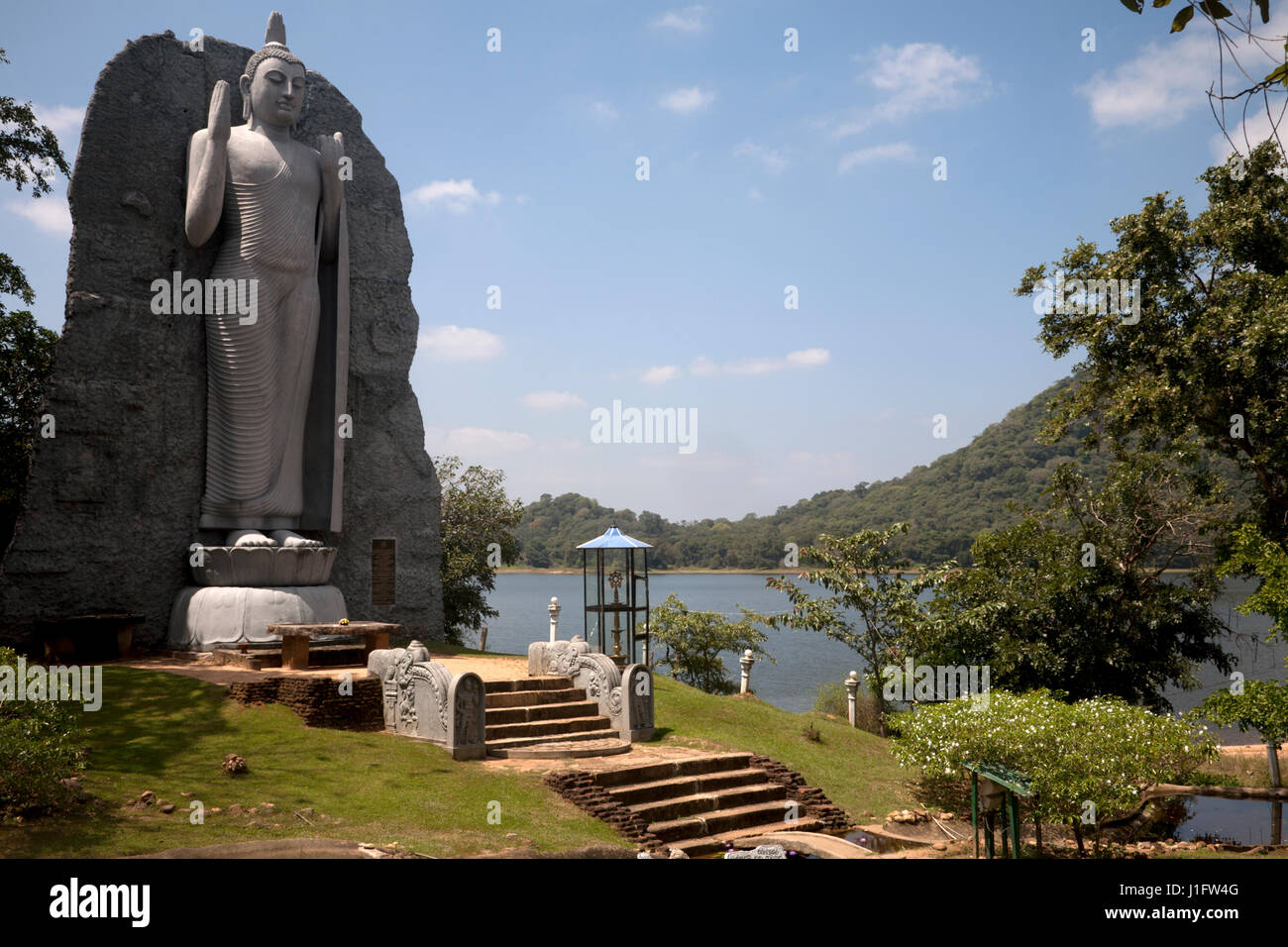 Avukana Buddha Replik Giritale Wewa Giritale Norden Zentralprovinz SriLanka Stockfoto
