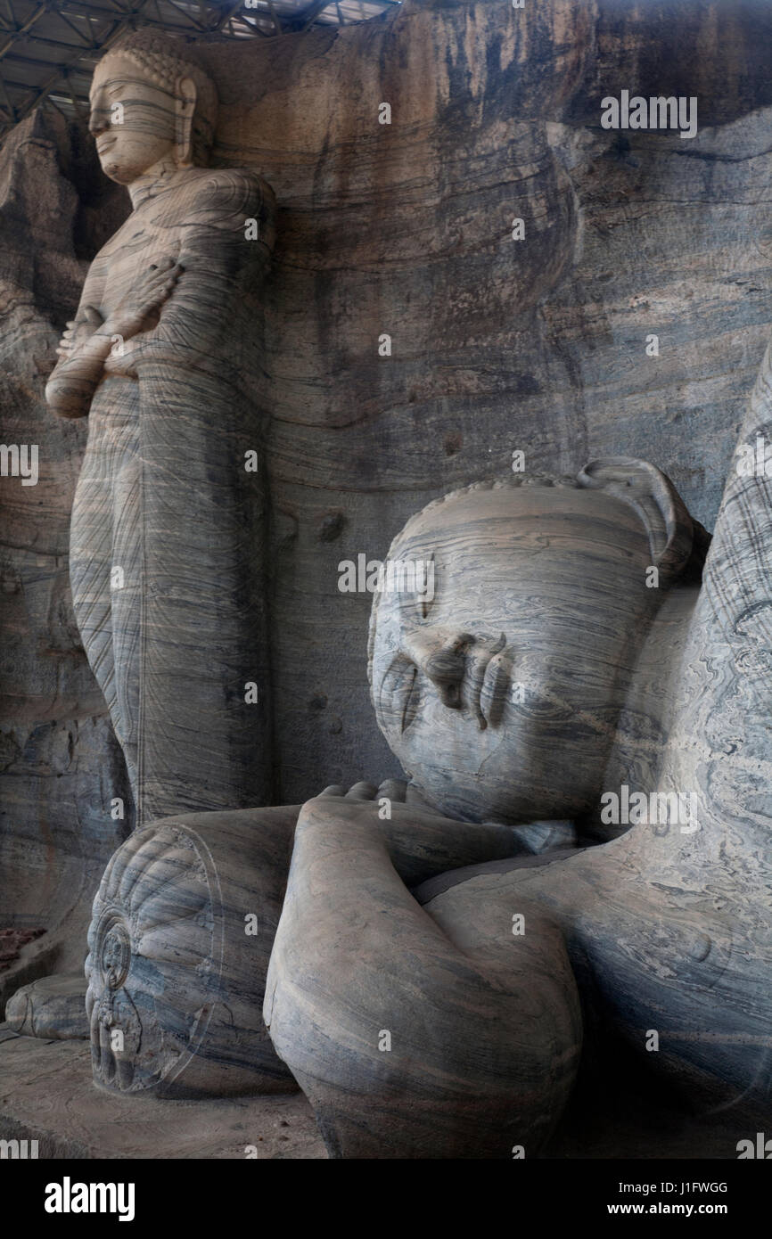 Gal Vihara Polonnaruwa Nördlichen Zentralprovinz SriLanka Stockfoto