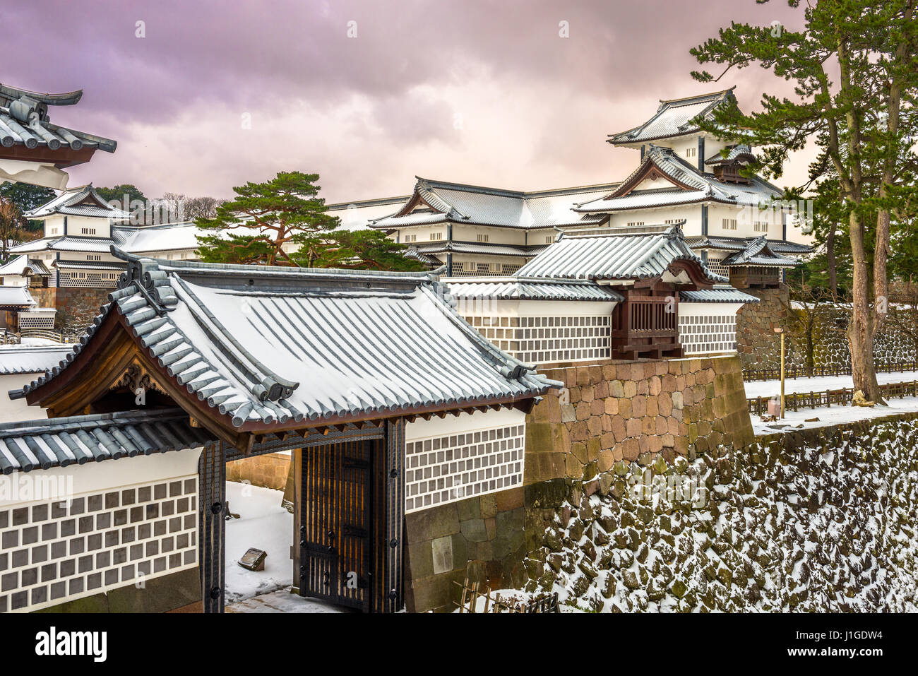 Burg Kanazawa, Japan. Stockfoto