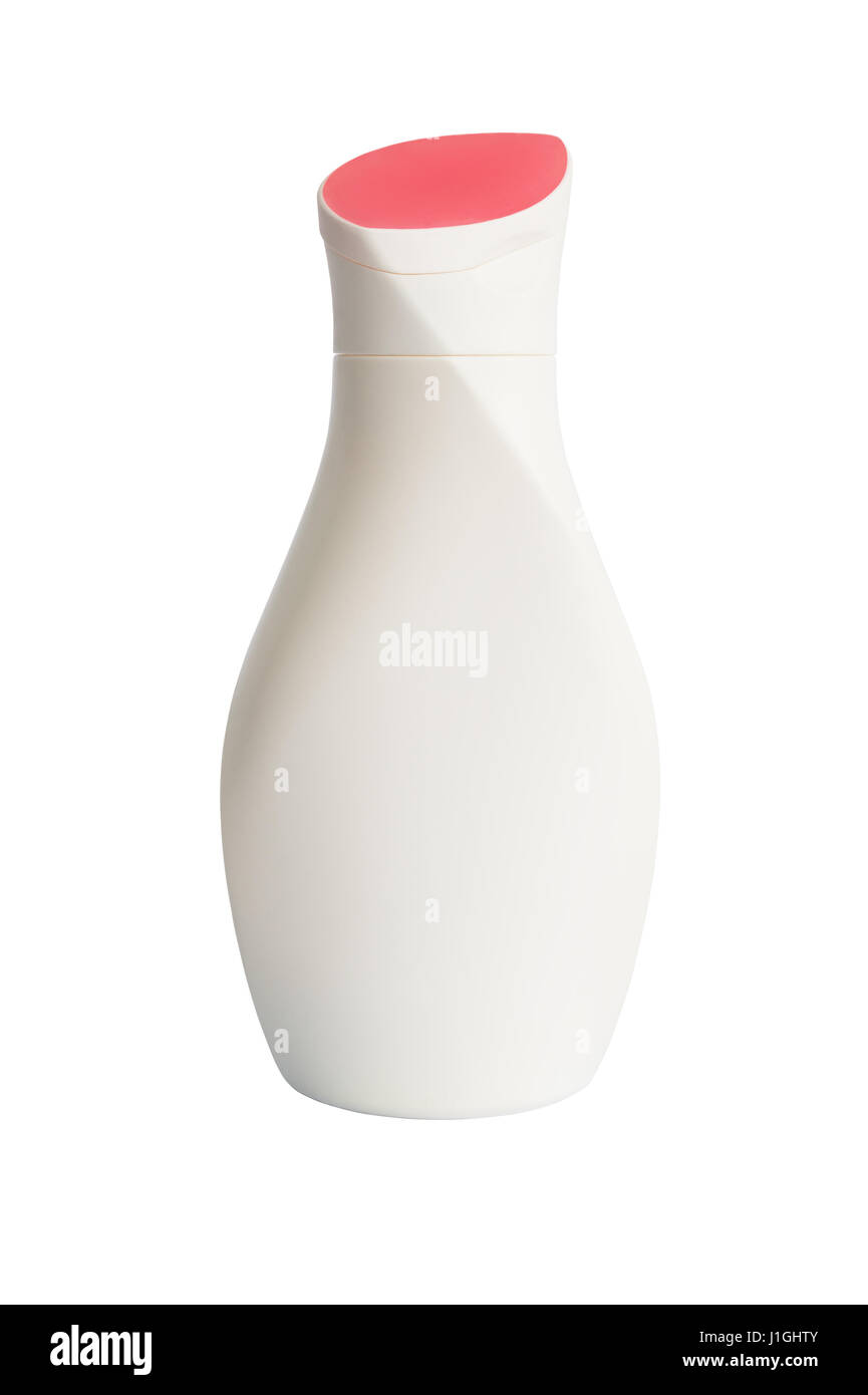 Flasche leer auf weißem Hintergrund Stockfoto