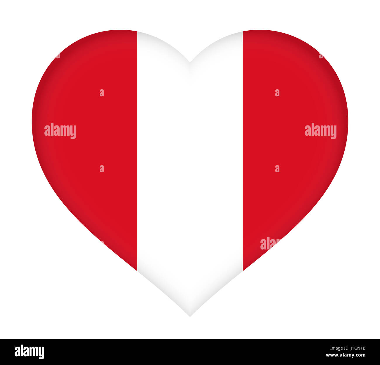 Abbildung der nationalen Flagge von Peru Stockfoto