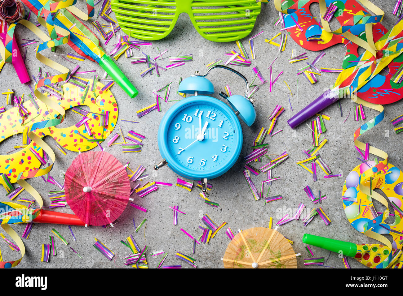 Silvester Feier Hintergrund Stockfoto