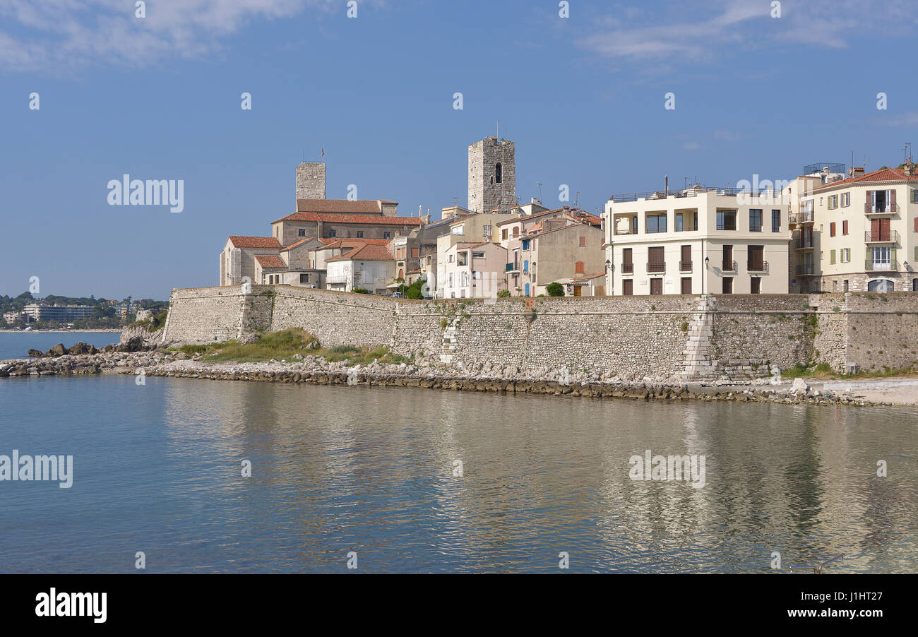 Stadtmauern von Antibes, Gemeinde ist ein mediterranes resort im Département Alpes-Maritimes Südosten Frankreichs Stockfoto