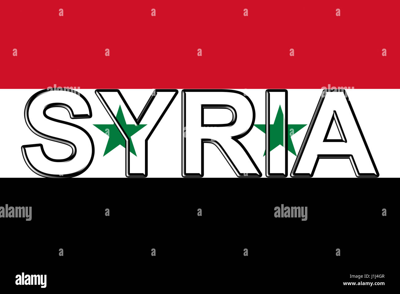 Abbildung der Flagge Syriens Stockfoto