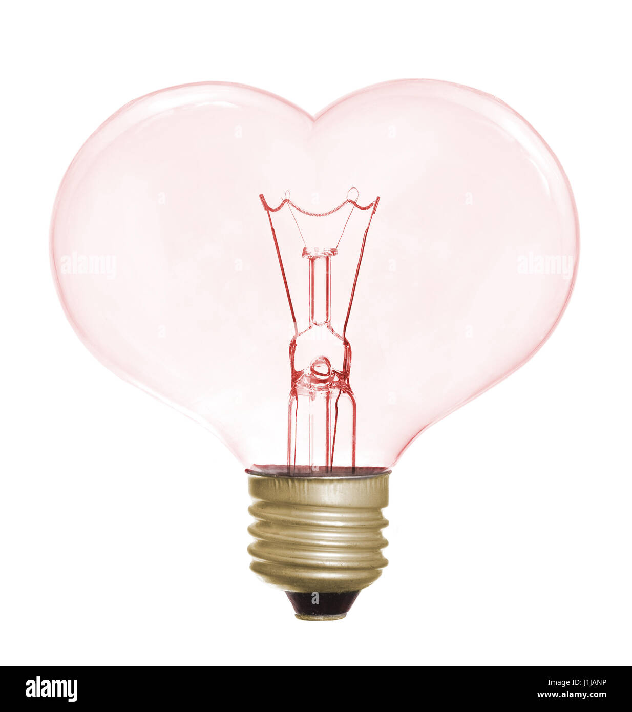 Glowing light bulb red heart -Fotos und -Bildmaterial in hoher Auflösung –  Alamy