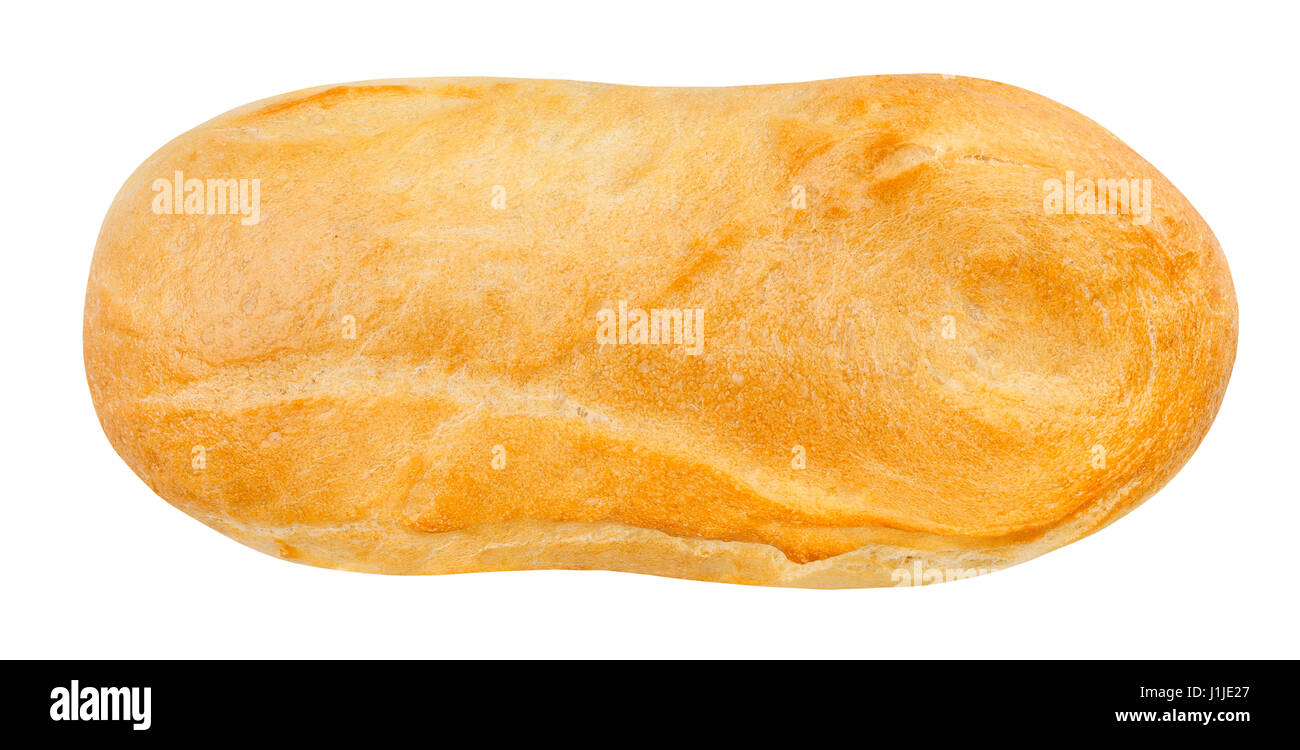 Ansicht von oben Brot isoliert Stockfoto