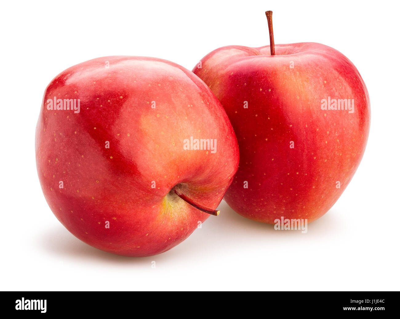 rote Äpfel isoliert Stockfoto