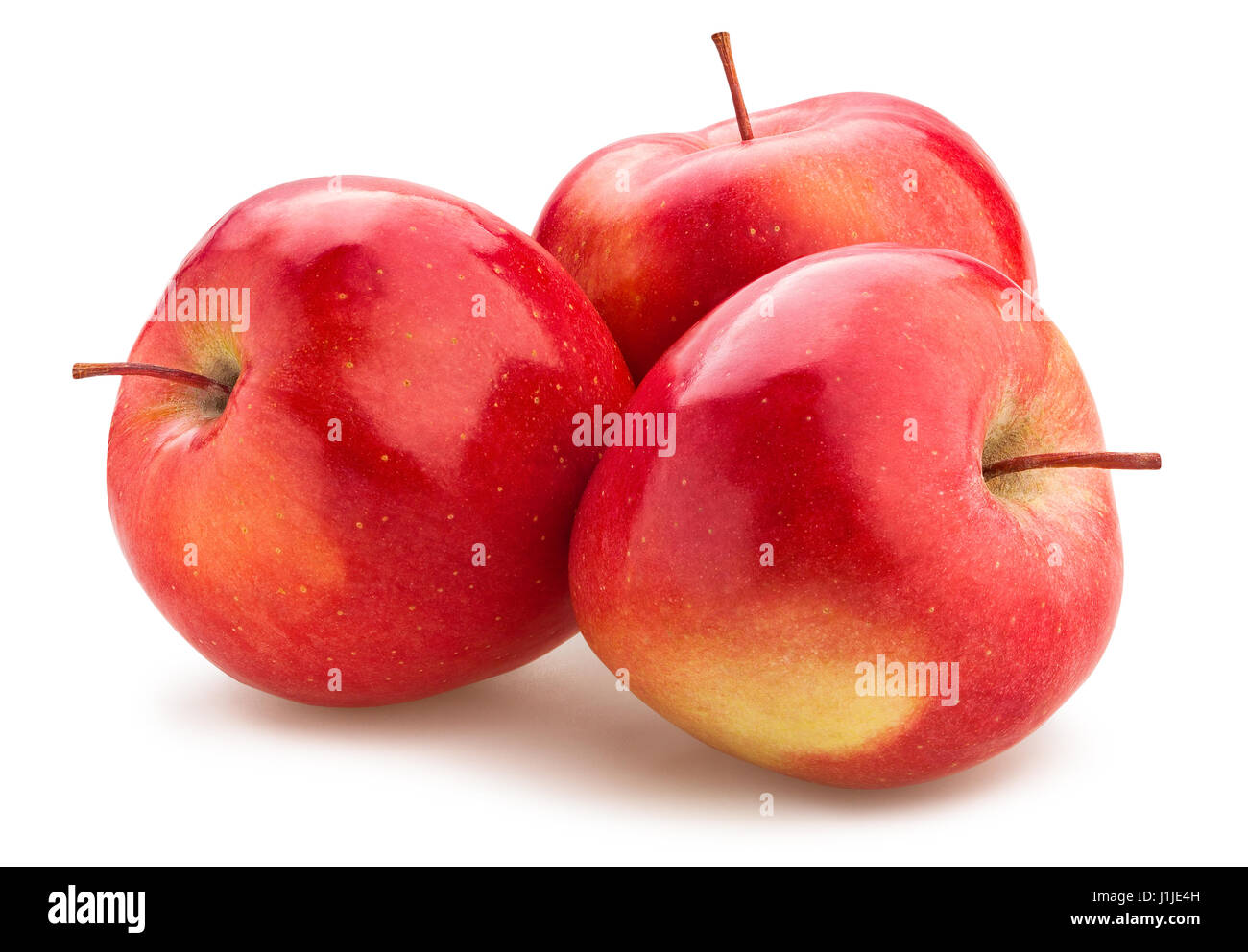 rote Äpfel isoliert Stockfoto