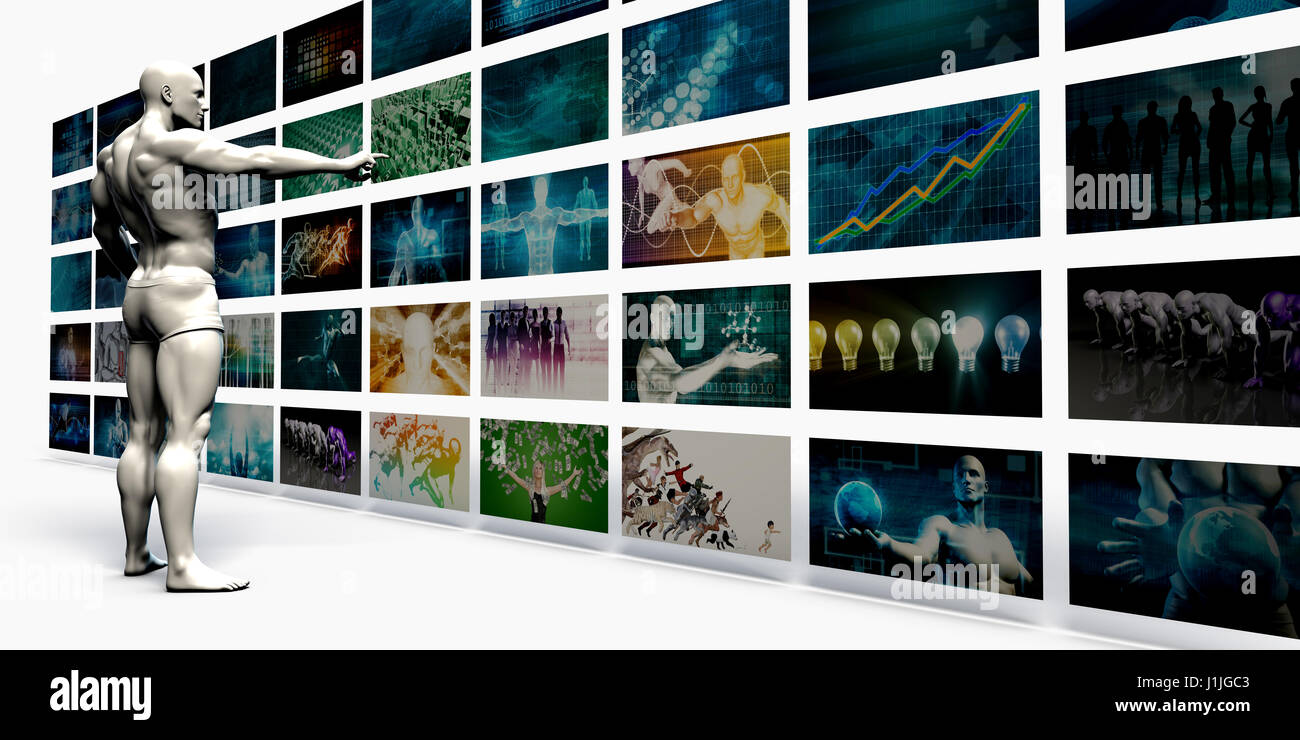 Video Production Studio oder Software mit professionellen Verwaltung von Inhalten Stockfoto