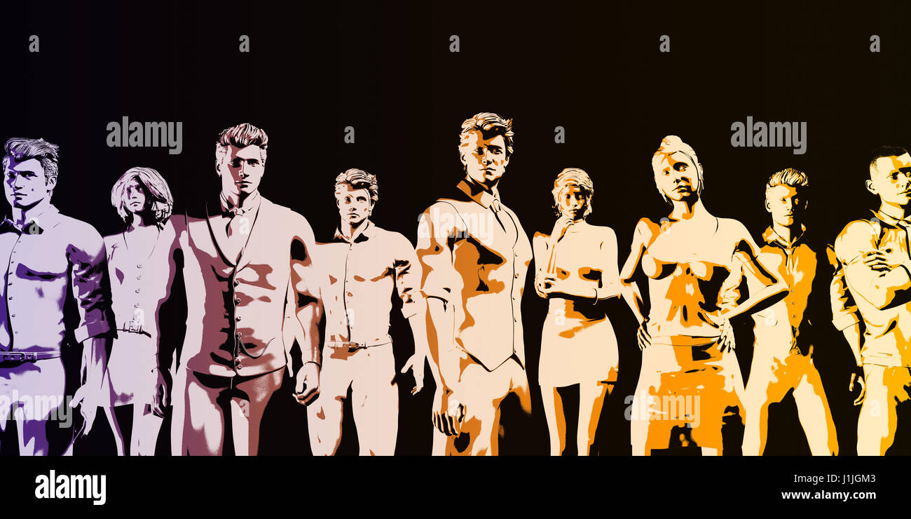 Leblos Corporate Drohne und geistlose Business-Szenario Stockfoto