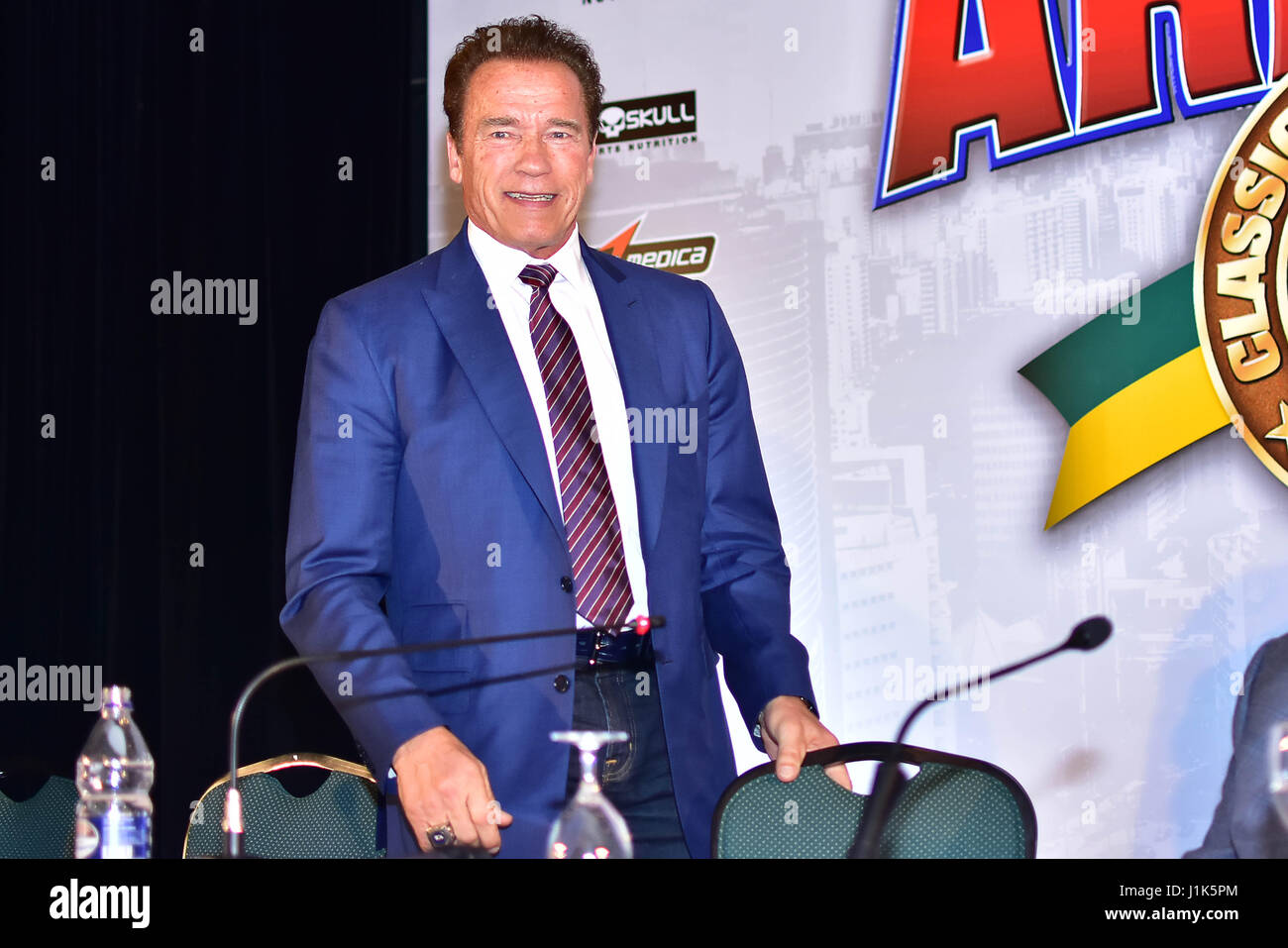 Arnold Schwarzenegger, gehalten im Rahmen einer Pressekonferenz, die Arnold Classic Südamerika zu fördern im Hotel Transamerica, südlich von São Paulo (SP), am Freitagabend, 21. Die Arnold Classic debütiert in São Paulo, nach vier Jahren in Rio De Janeiro, mit Superlativ zahlen. (FOTO: EDUARDO CARMIM/BRASILIEN PHOTO PRESS) Stockfoto