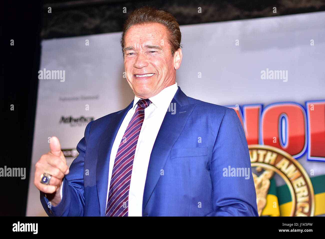 Arnold Schwarzenegger, gehalten im Rahmen einer Pressekonferenz, die Arnold Classic Südamerika zu fördern im Hotel Transamerica, südlich von São Paulo (SP), am Freitagabend, 21. Die Arnold Classic debütiert in São Paulo, nach vier Jahren in Rio De Janeiro, mit Superlativ zahlen. (FOTO: EDUARDO CARMIM/BRASILIEN PHOTO PRESS) Stockfoto