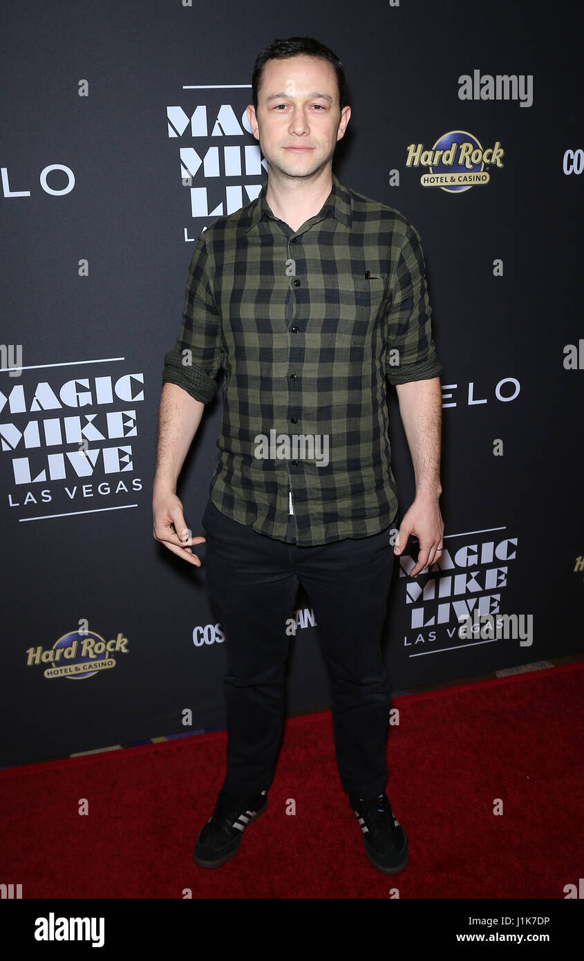 Las Vegas, NV, USA. 21. April 2017. 21. April 2017 - Las Vegas, NV - Joseph Gordon-Levitt. Magic Mike Live Las Vegas feiert seine offizielle Premiere im Hard Rock Hotel and Casino. Bildnachweis: MJT/AdMedia Credit: Mjt/AdMedia/ZUMA Draht/Alamy Live-Nachrichten Stockfoto
