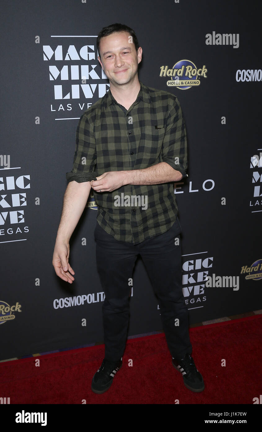Las Vegas, NV, USA. 21. April 2017. 21. April 2017 - Las Vegas, NV - Joseph Gordon-Levitt. Magic Mike Live Las Vegas feiert seine offizielle Premiere im Hard Rock Hotel and Casino. Bildnachweis: MJT/AdMedia Credit: Mjt/AdMedia/ZUMA Draht/Alamy Live-Nachrichten Stockfoto