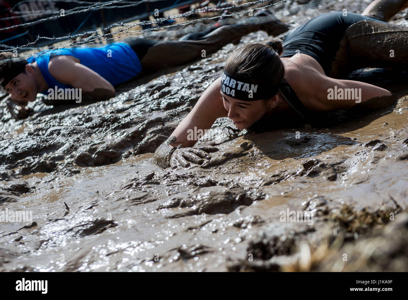 Durante la Spartan Race Madrid 2017 Madrid 21.04.17 Stockfoto