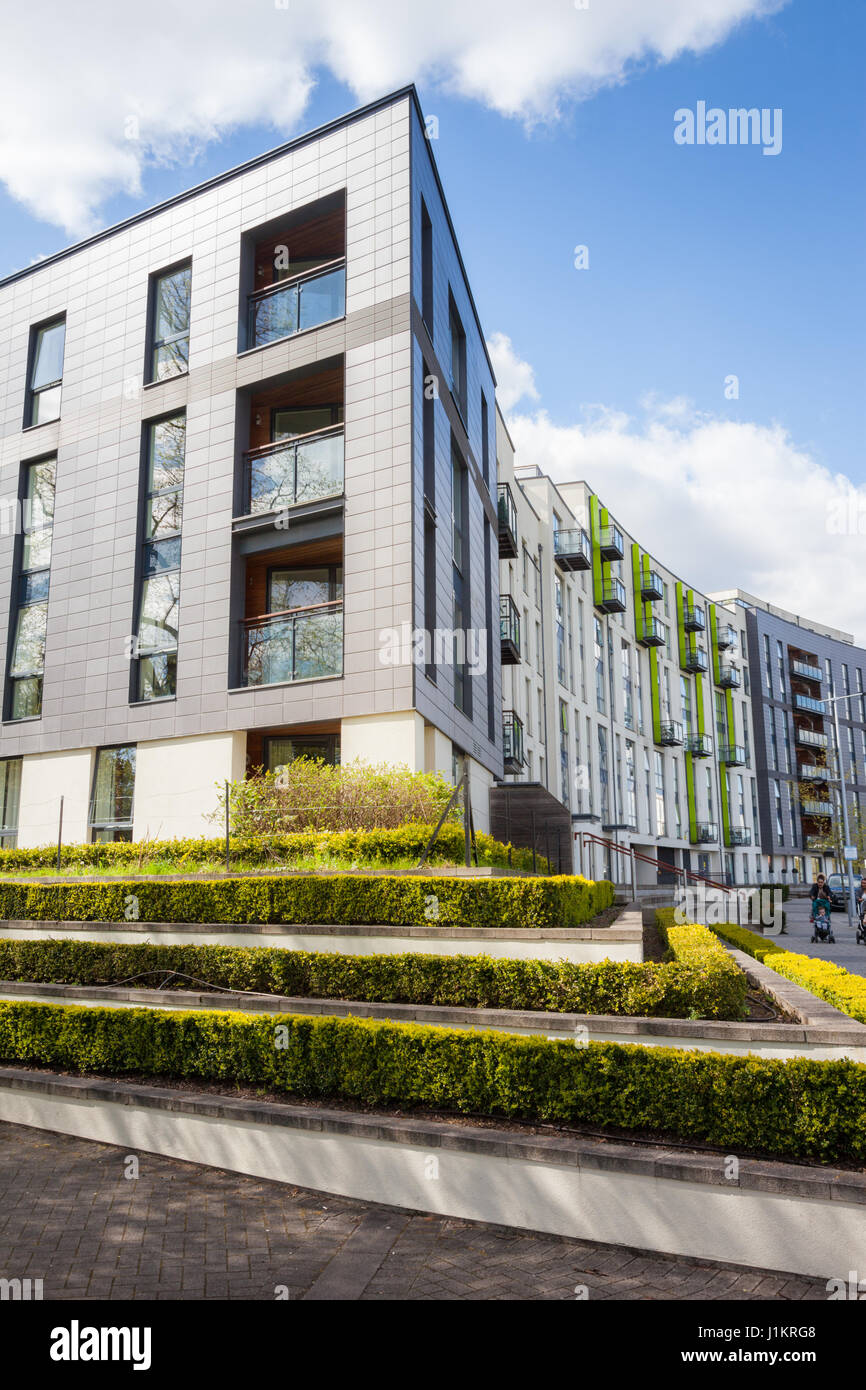 Moderne Architektur Wohnung oder Wohnungen Entwicklung, Edgbaston, Birmingham UK Stockfoto