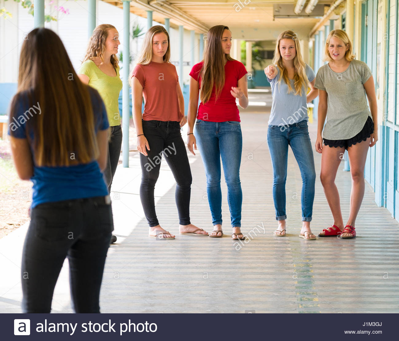 In der schule aus einem high-school-mädchen
