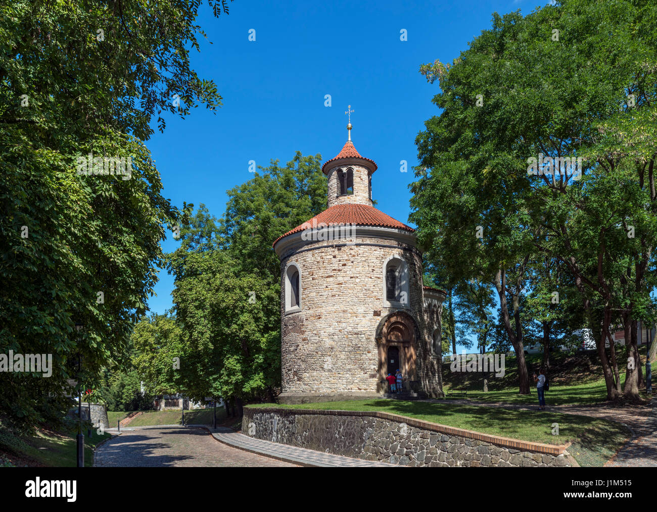 Im 11. Jahrhundert Rotunde von St. Martin, als älteste erhaltene Gebäude der Prager, Vysehrad Zitadelle, Prag, Tschechische Republik Stockfoto