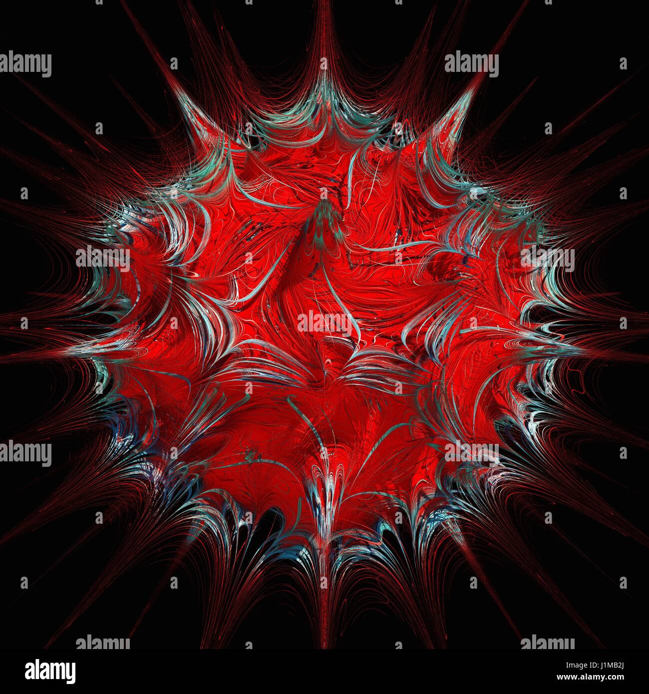 3D Fraktal. Computer-generierte Bild ein dreidimensionales Fraktal. Stockfoto