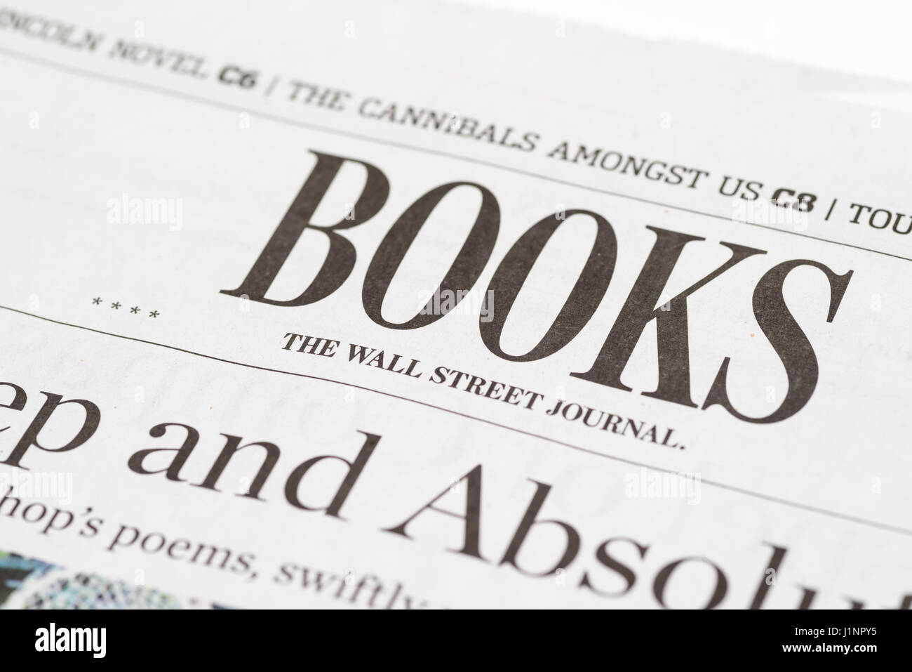 Chicago USA - 12.Februar 2017: Das Wall Street Journal Zeitung Bücher"- (nur für redaktionelle Nutzung) Stockfoto