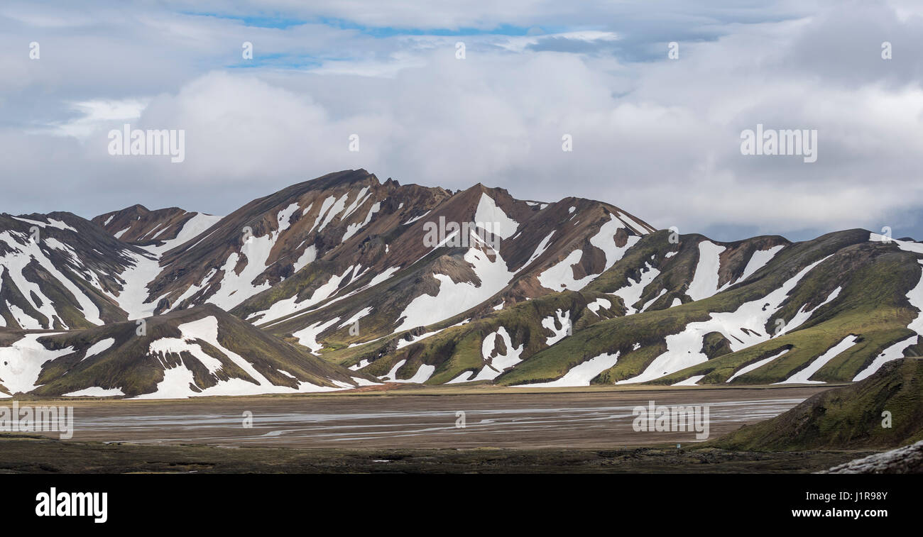 Rhyolith Berge von Landmannalaugar, Island Stockfoto