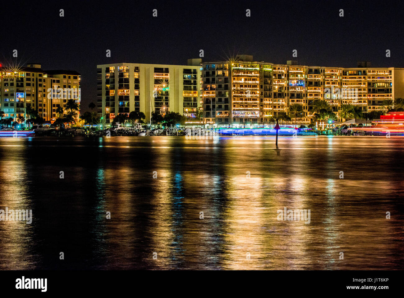 Nacht Intro-Küstengewässer Weg Florida Stockfoto
