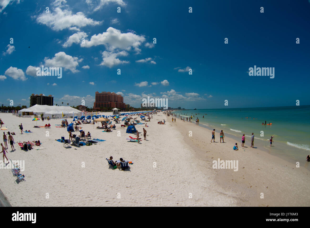 Clearwater Beach Florida Pier Ozean sandigen Strand Stockfoto