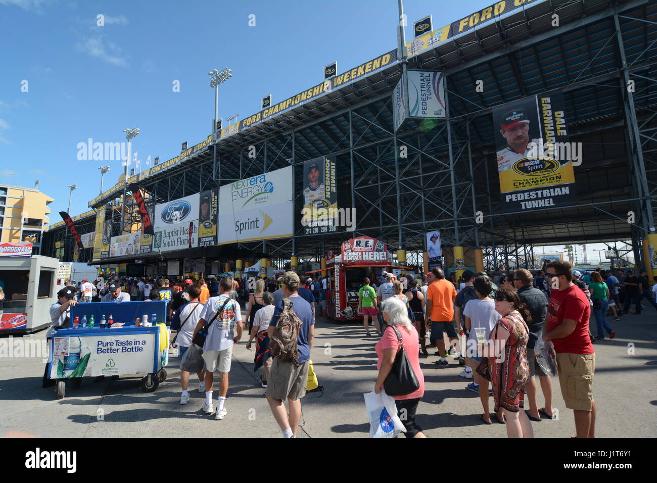 NASCAR-Rennen im Homestead Miami Speedway Fan view Stockfoto