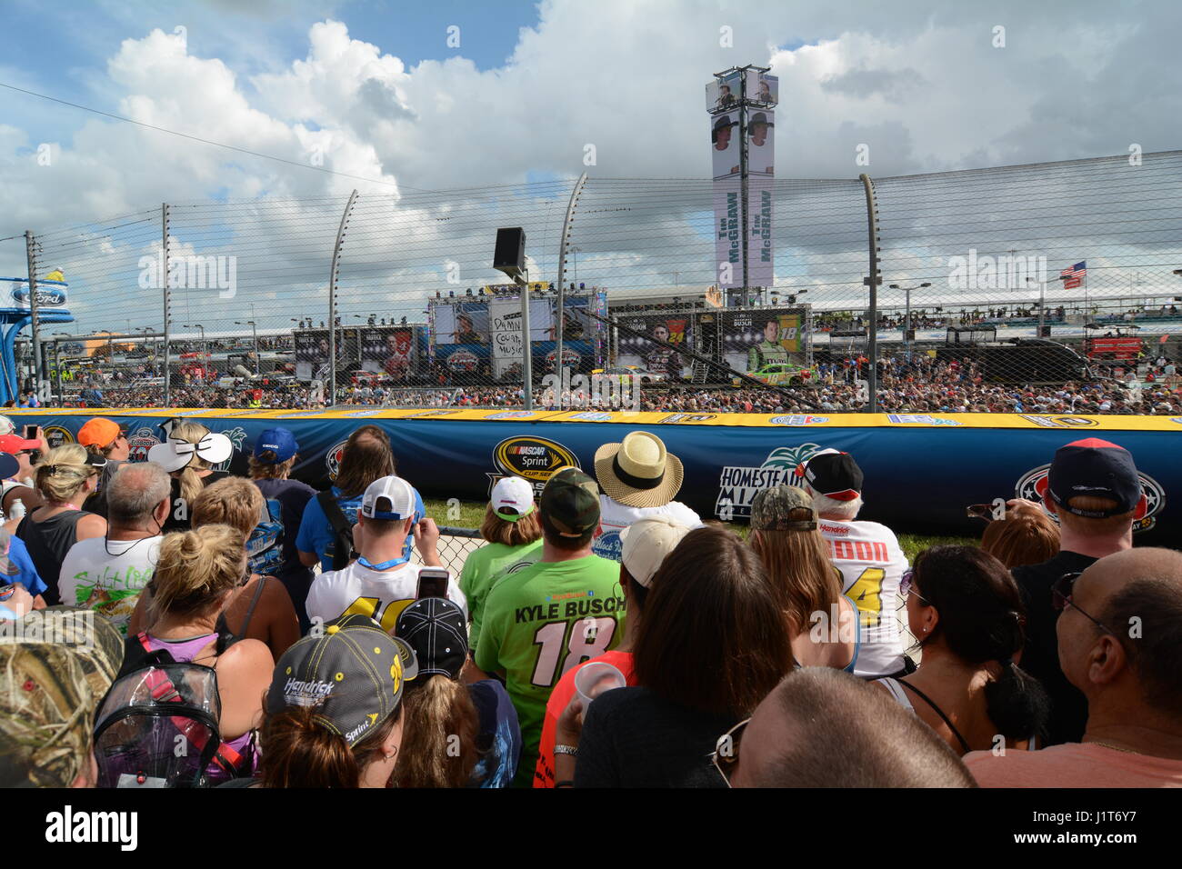 NASCAR-Rennen im Homestead Miami Speedway Fan view Stockfoto