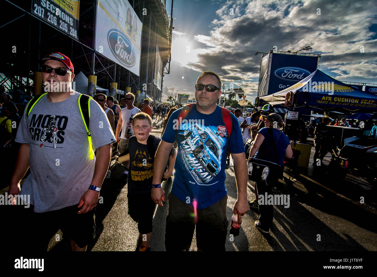 NASCAR-Rennen im Homestead Miami Speedway Fan view Stockfoto