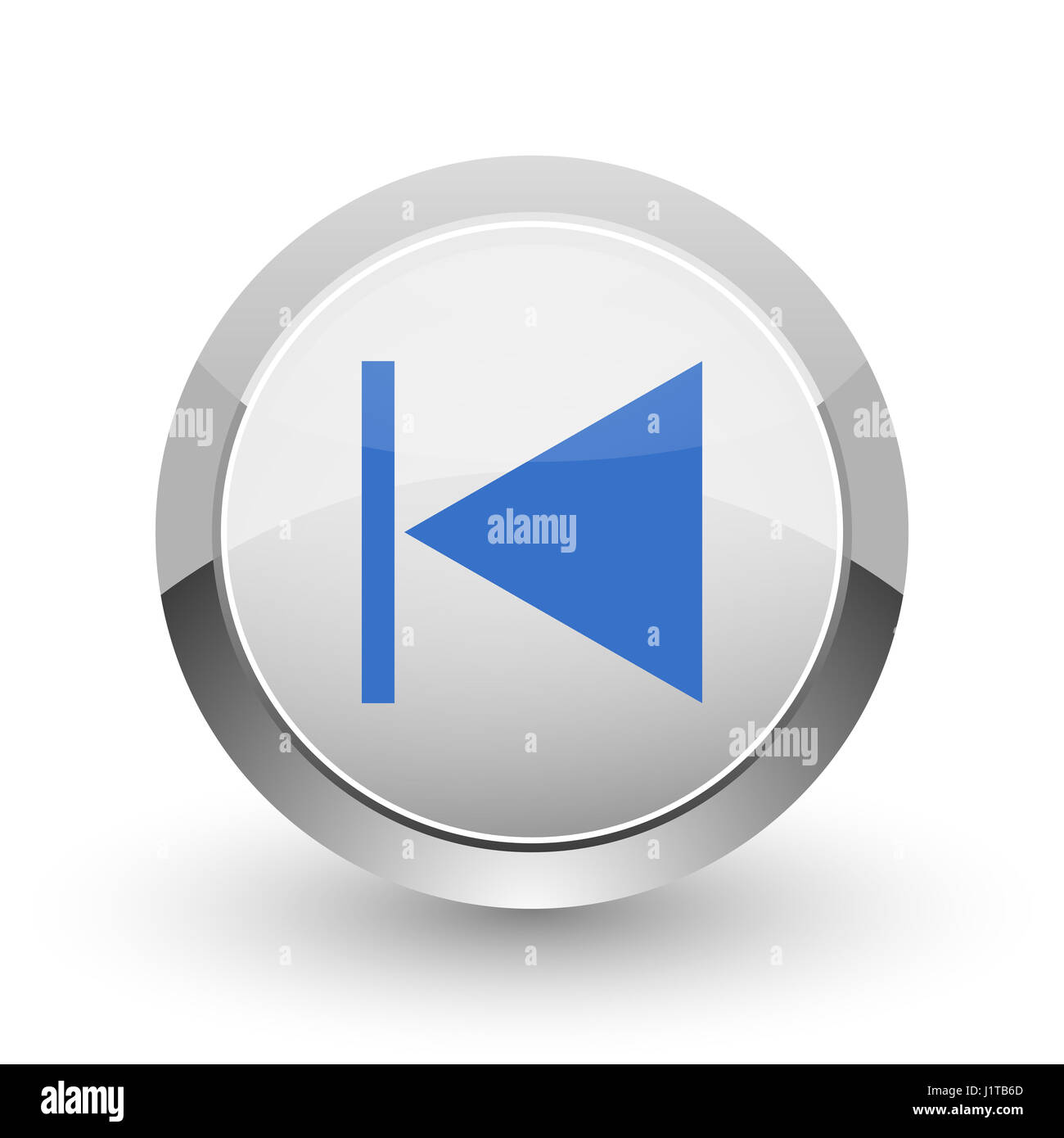 Prev Chrome Web und Smartphone apps Bordürenmuster Runde glänzende Symbol. Stockfoto
