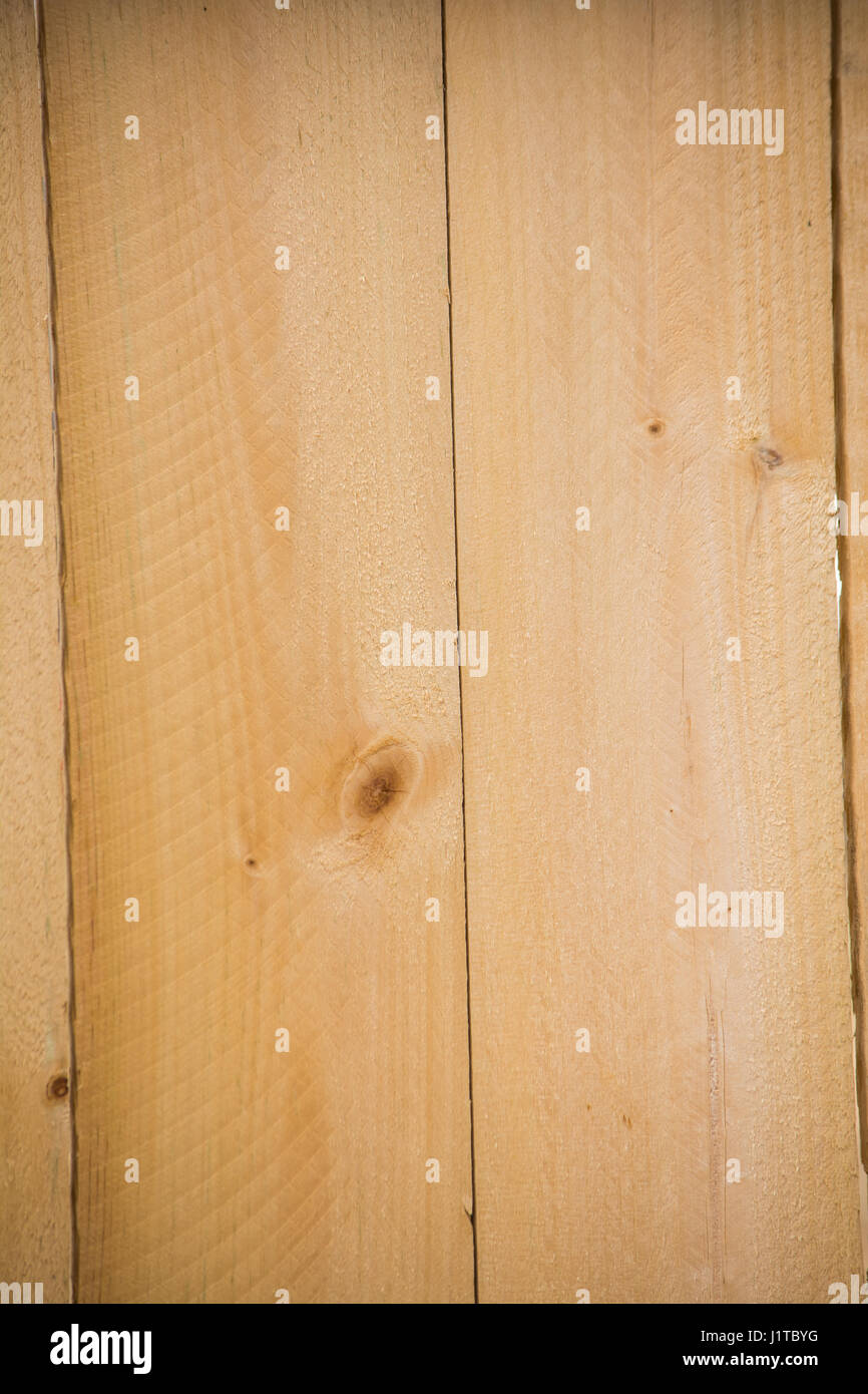 Holzbohle Hintergrund mit Woodgrain und Knoten. Stockfoto