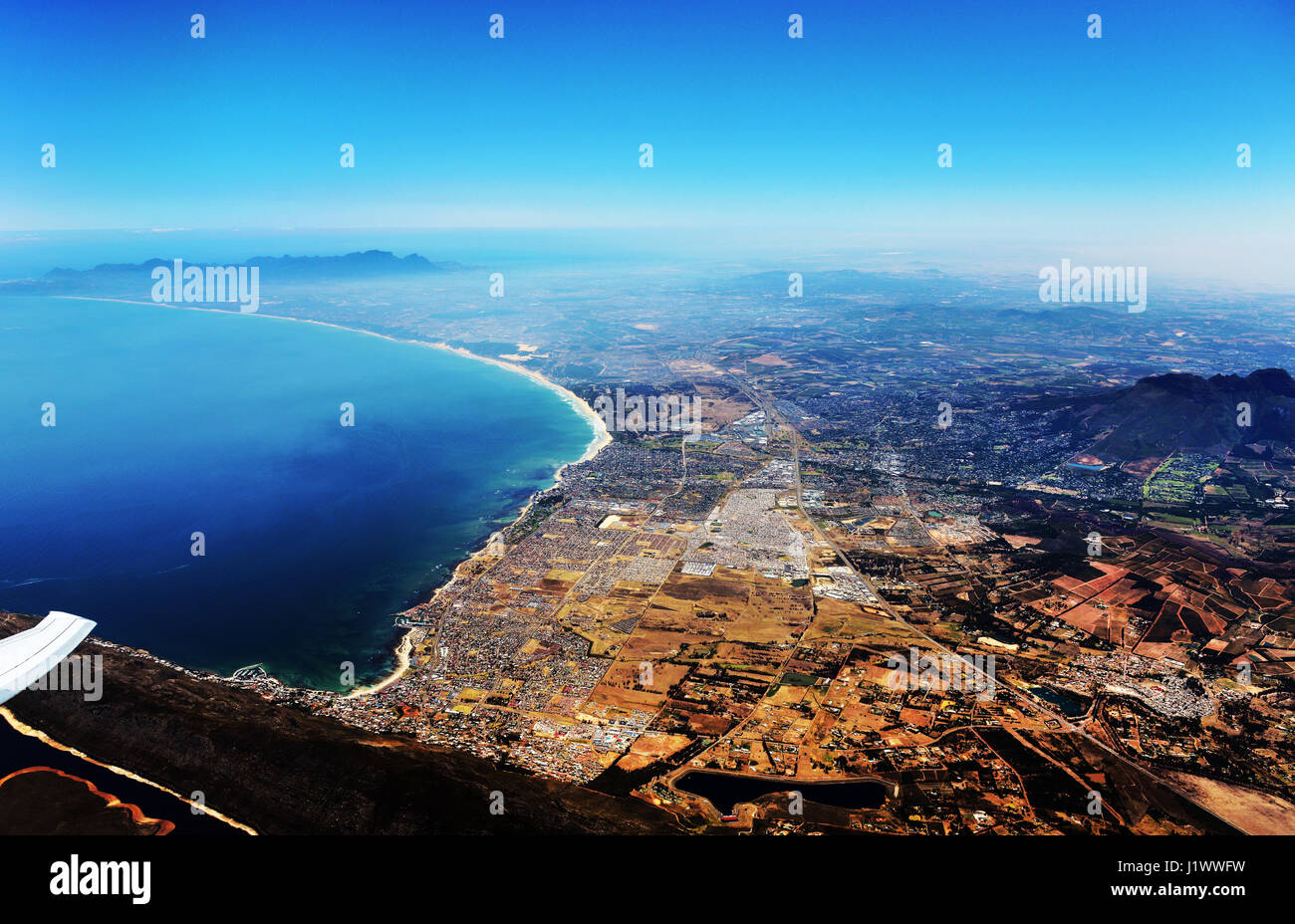 Luftaufnahmen, die die Western Cape in Südafrika. Stockfoto