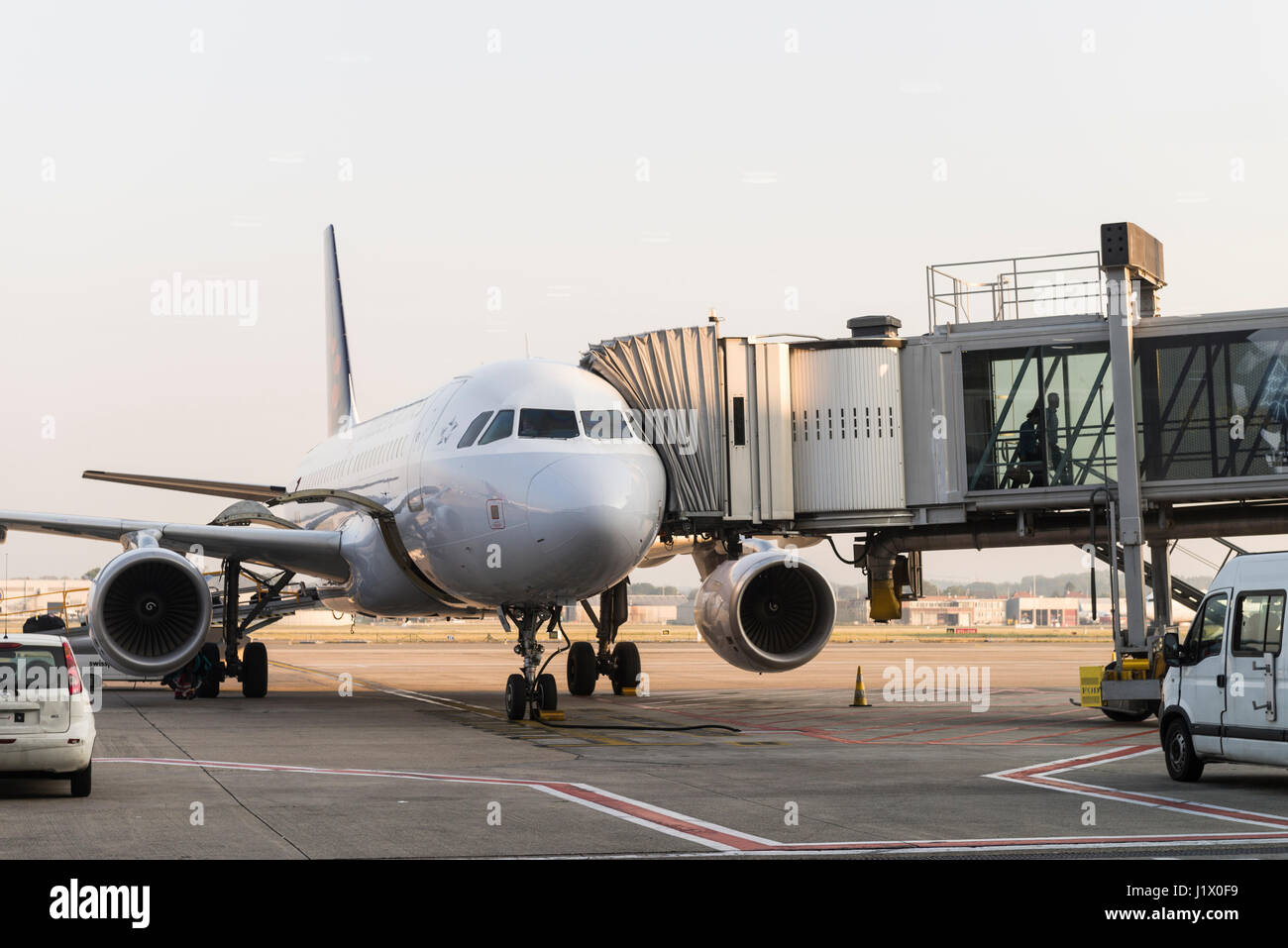 Brüssel Airlines Airbus am Flughafen Brüssel Stockfoto