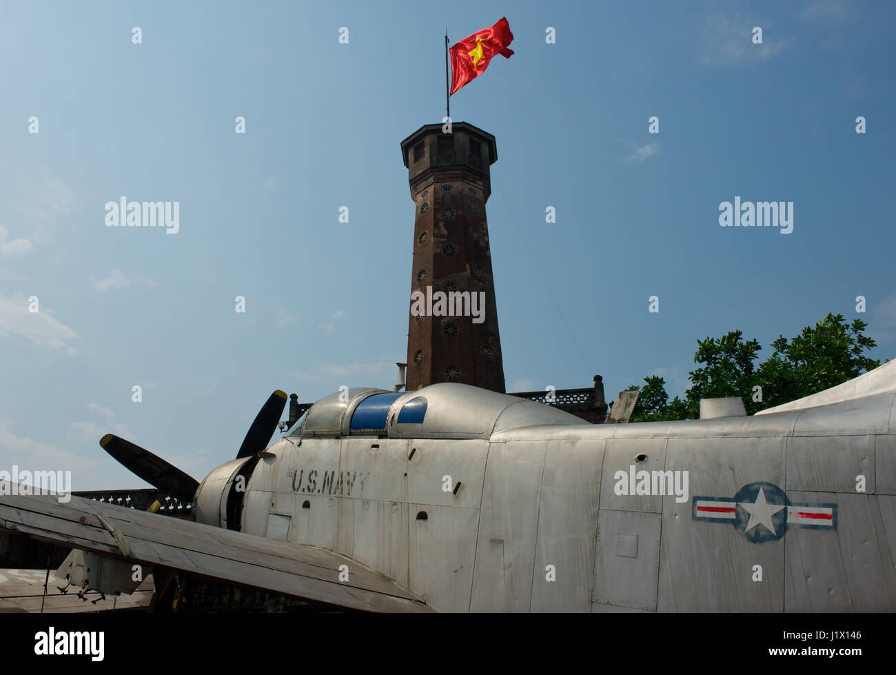 Militärmuseum Hanoi Stockfoto