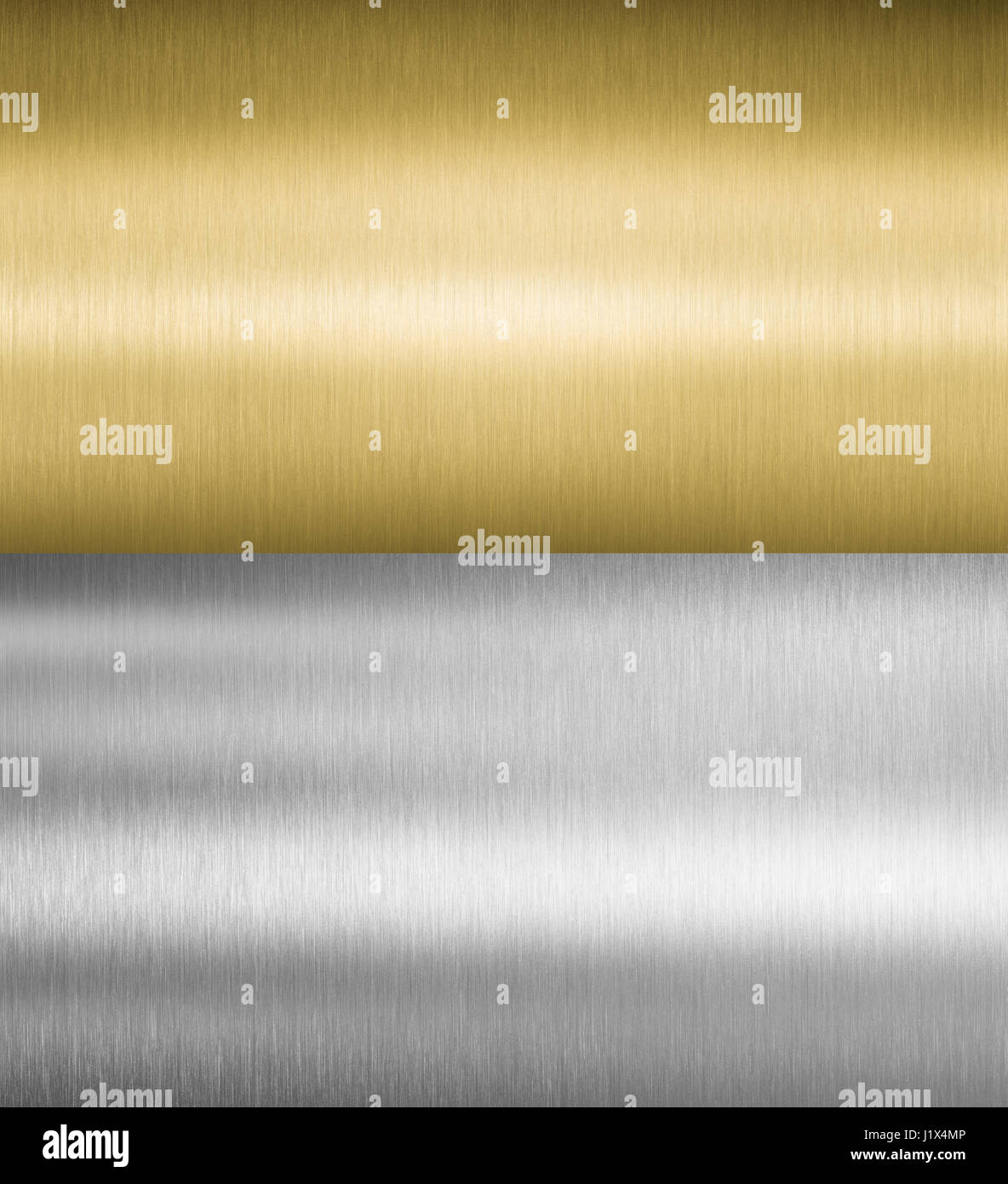gold und Silber Metall Texturen Stockfoto