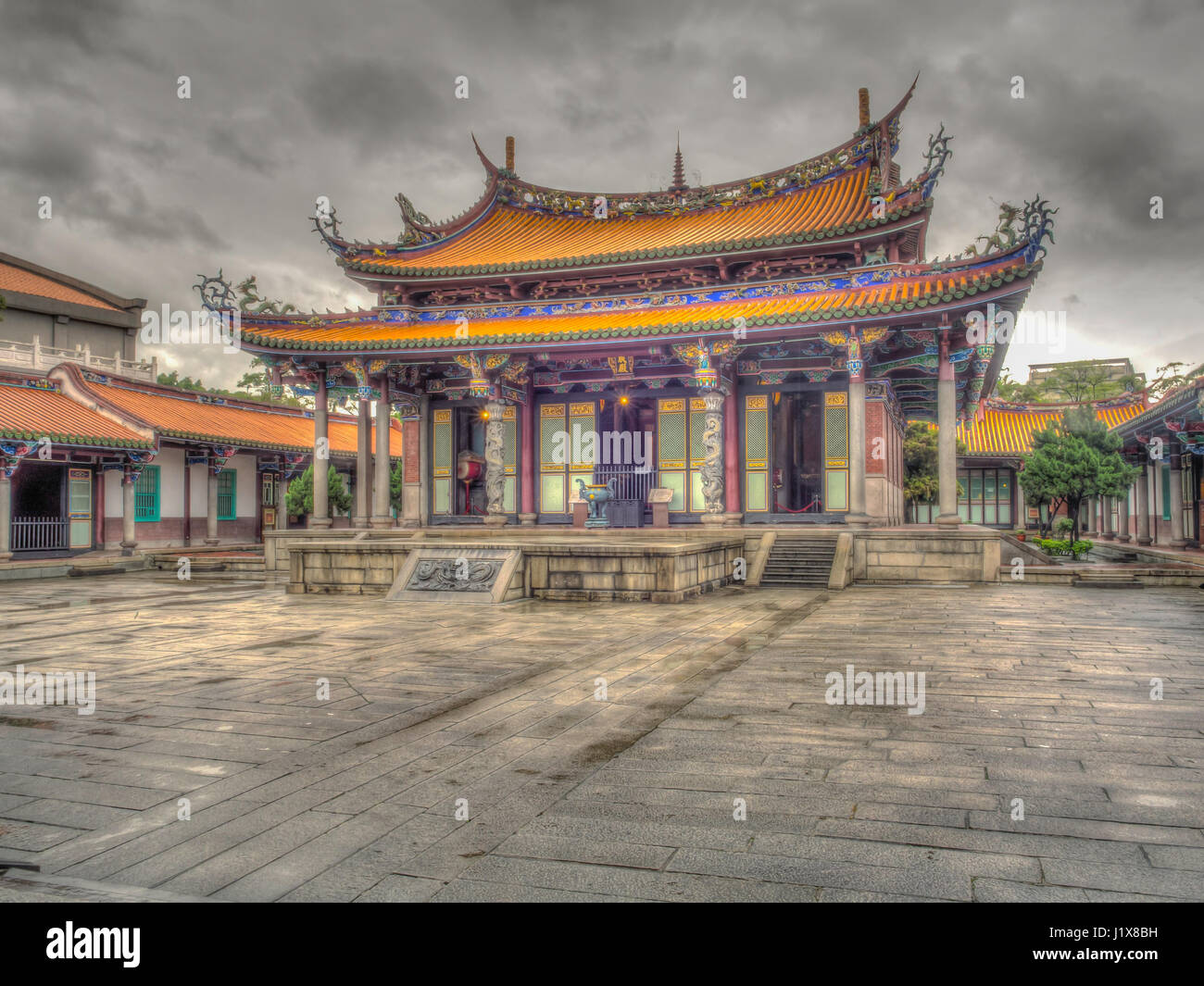 Taipei, Taiwan - 12. Oktober 2016: Konfuzius-Tempel Taipei Stockfoto