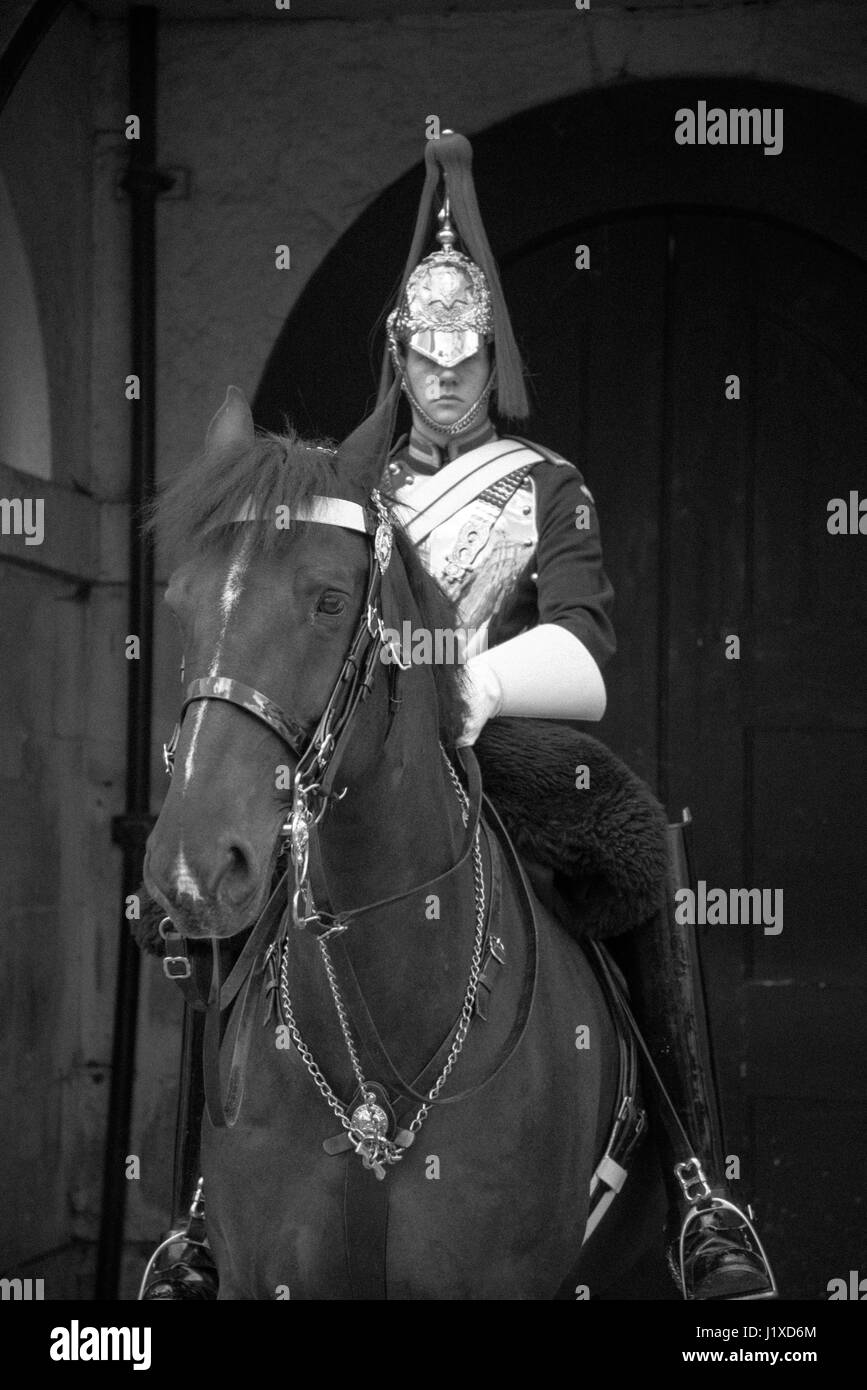 Montierten Trooper, Horse Guards, London, Vereinigtes Königreich Stockfoto