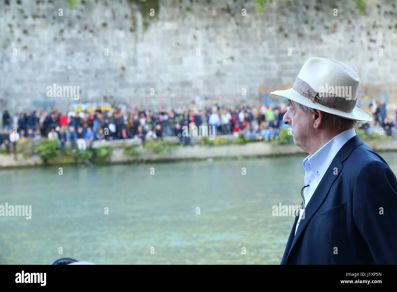 Rom, Italien. 22. April 2017. Südafrikanische Künstler William Kentridge Credit: Matteo Nardone/Pacific Press/Alamy Live News Stockfoto